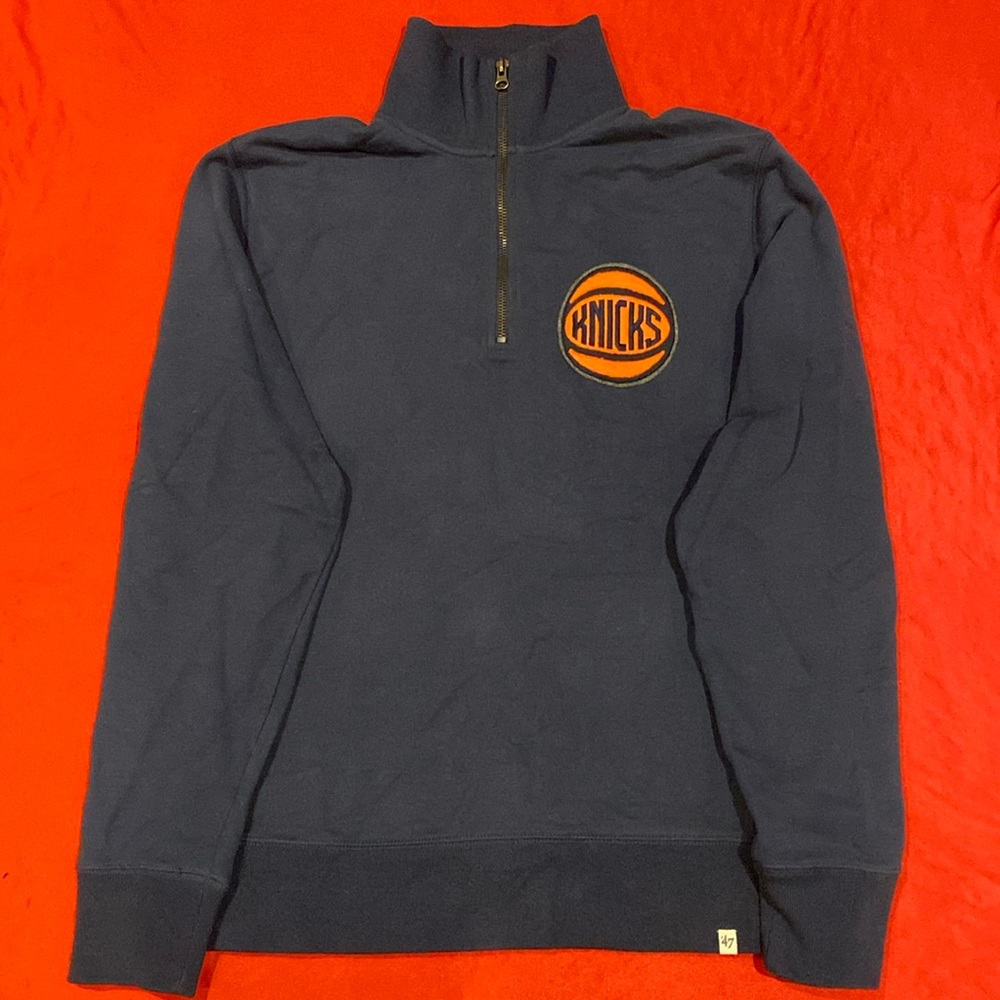New York Knicks ‘47 Brand 1/4 Zip Pullover Size Men’s Medium NBA Quarter